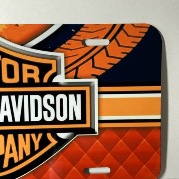 Harley Davidson License Plate Car Coaster Set - Picture 5 of 6